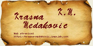 Krasna Medaković vizit kartica